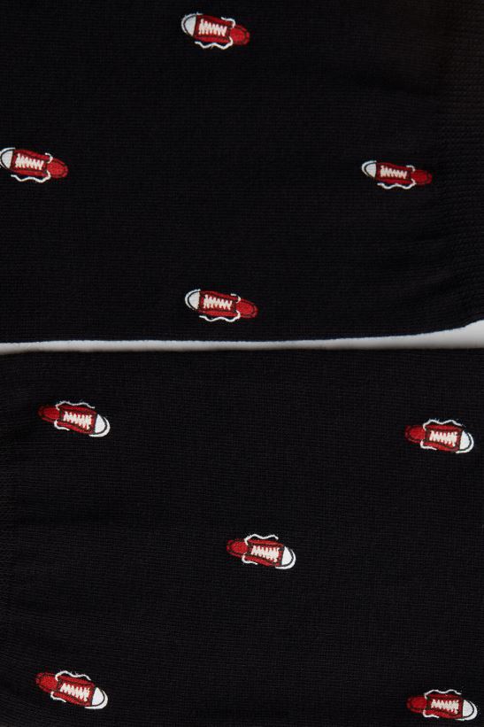 Intimissimi calcetines cortos de algodón estampados hombres 198j-zapato-estampado negro medias L4BXFJ327