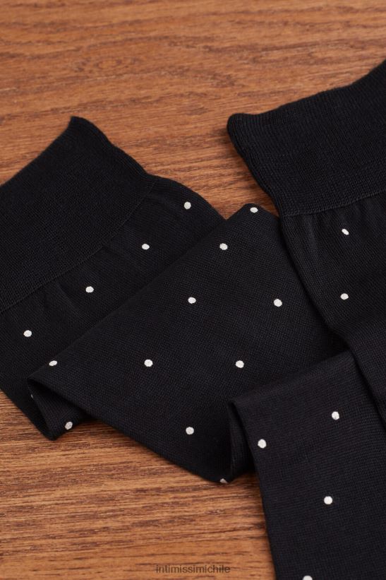 Intimissimi calcetines cortos de algodón isla estampado hombres 062j-nero sello pois medias L4BXFJ339