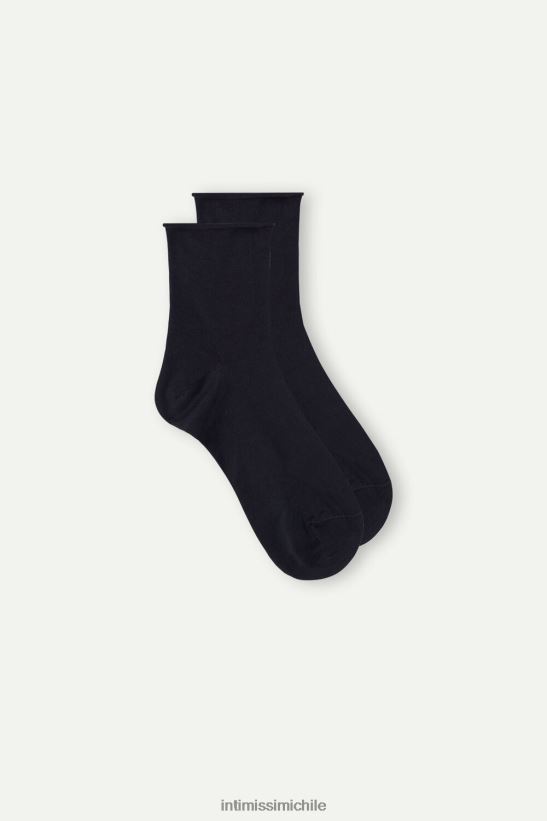 Intimissimi calcetines extracortos de algodón supima elástico hombres 016-azul medias L4BXFJ346