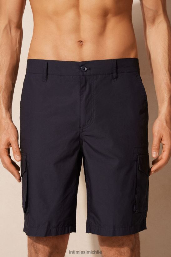 Intimissimi pantalones cortos de algodón hombres 7520-azul vestir L4BXFJ172