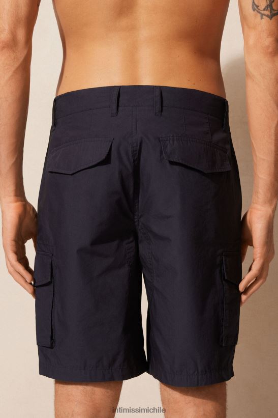 Intimissimi pantalones cortos de algodón hombres 7520-azul vestir L4BXFJ172