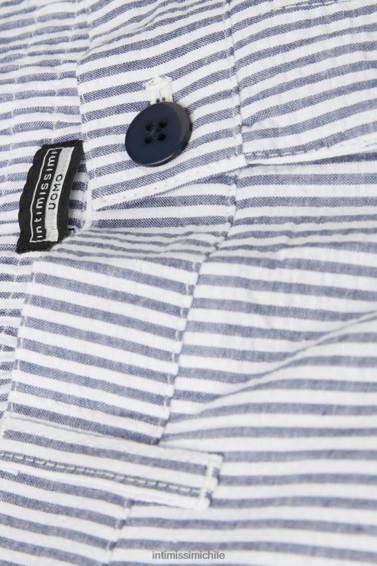 Intimissimi pantalones cortos de sirsaca hombres 304j-blanco/azul vestir L4BXFJ175