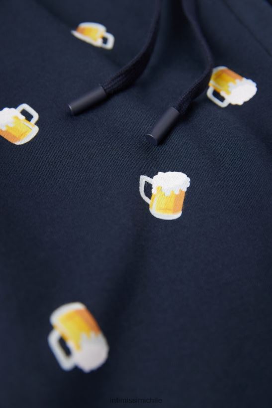 Intimissimi pantalones largos de algodón con estampado de cerveza hombres 369j-blu notte st.birre vestir L4BXFJ168