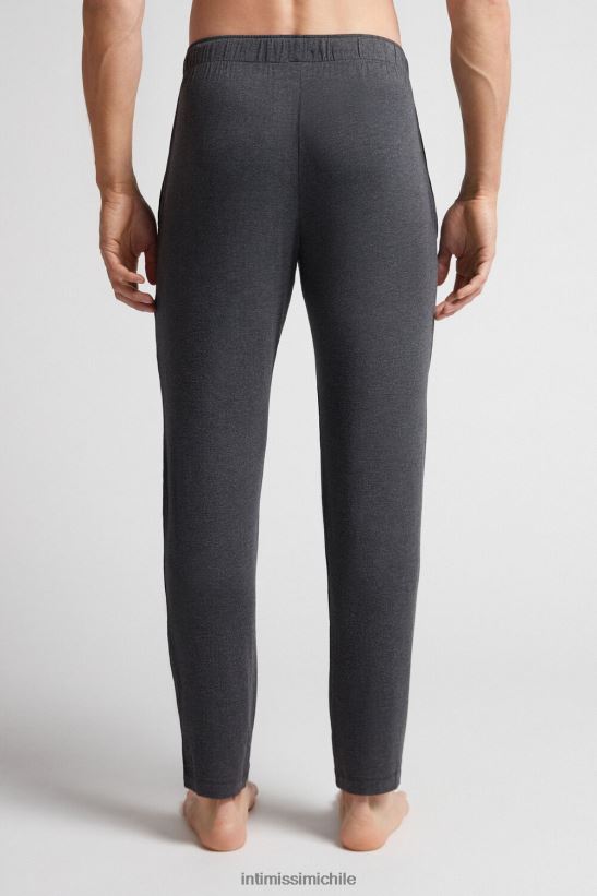 Intimissimi pantalones largos de seda y modal hombres 040-mezcla gris oscuro vestir L4BXFJ263