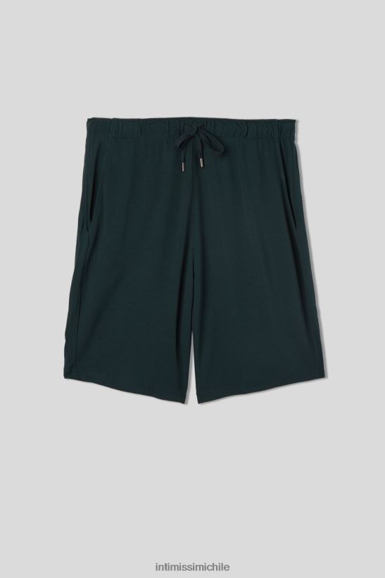 Intimissimi shorts de piqué de seda y modal hombres 132j-verde oscuro vestir L4BXFJ153