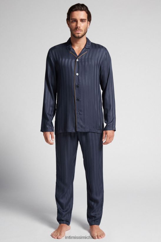 Intimissimi pijamas largos de modal hombres 095i-azul oscuro vestir L4BXFJ309
