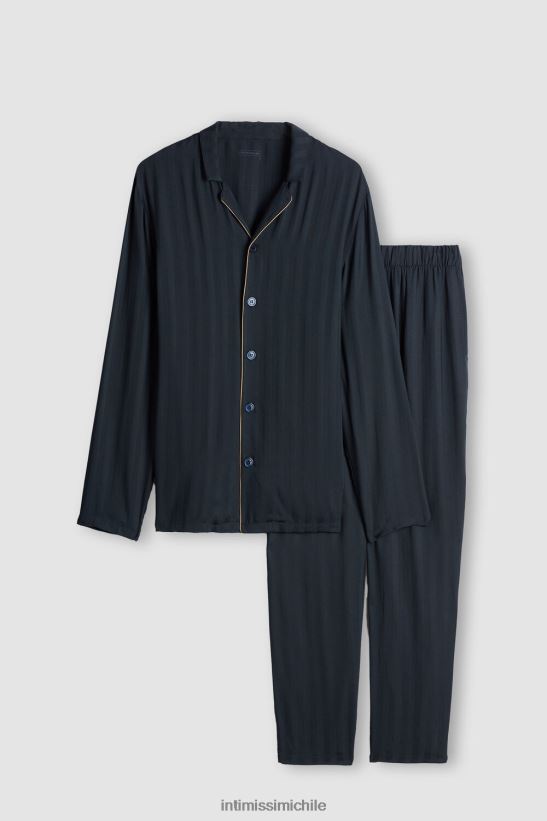 Intimissimi pijamas largos de modal hombres 095i-azul oscuro vestir L4BXFJ309