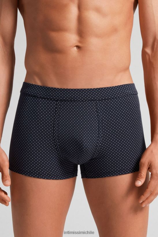 Intimissimi Boxer algodón supima micro lunares fresco natural hombres 364j-blu notte st.pois bianco ropa interior L4BXFJ4