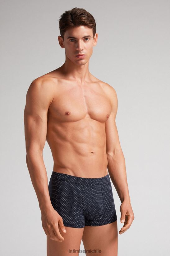 Intimissimi Boxer algodón supima micro lunares fresco natural hombres 364j-blu notte st.pois bianco ropa interior L4BXFJ4