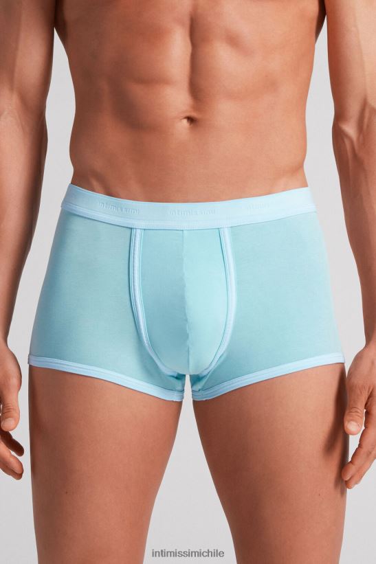 Intimissimi Boxers de algodón supima fresco natural con logo. hombres 321j-verde agua ropa interior L4BXFJ21