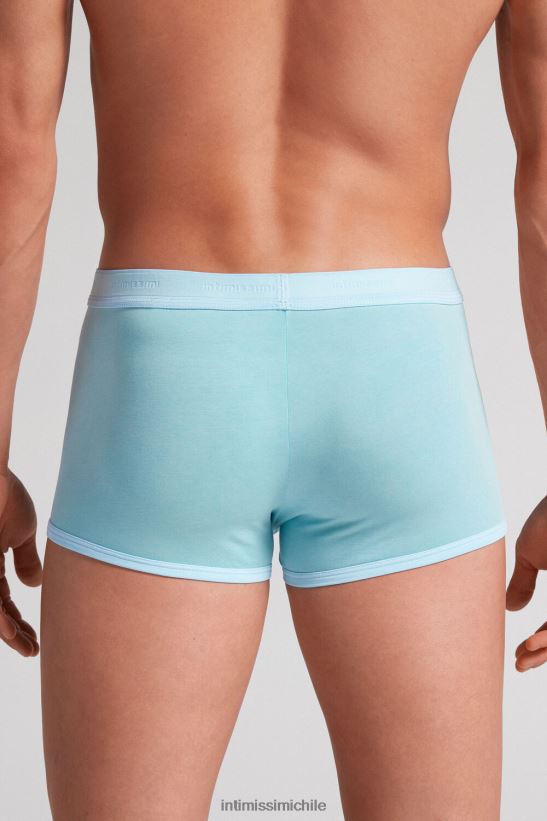 Intimissimi Boxers de algodón supima fresco natural con logo. hombres 321j-verde agua ropa interior L4BXFJ21
