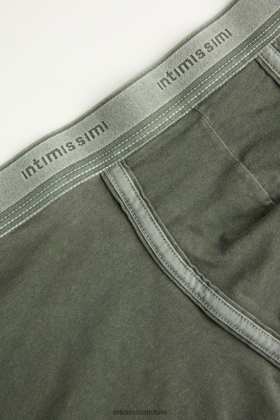 Intimissimi Boxers de algodón supima fresco natural con logo. hombres 393j-verde bosque del ropa interior L4BXFJ7