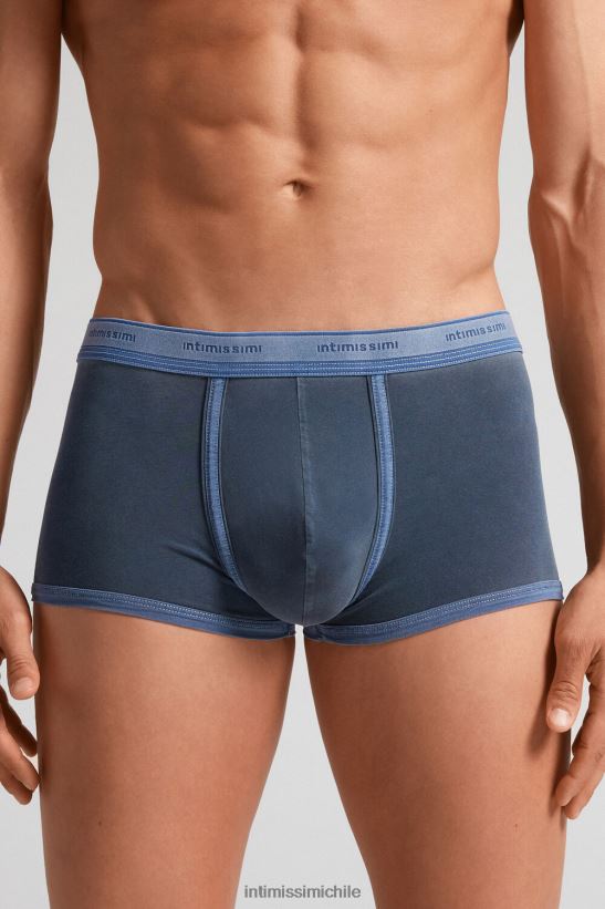 Intimissimi Boxers de algodón supima fresco natural con logo. hombres 394j-blu gas del ropa interior L4BXFJ6