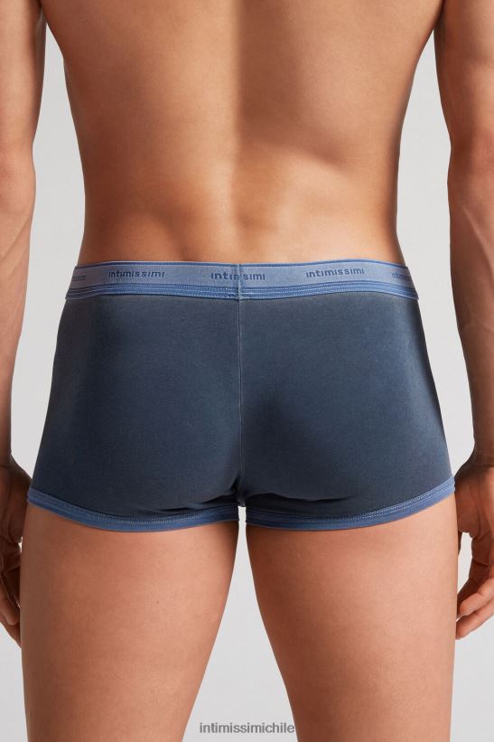 Intimissimi Boxers de algodón supima fresco natural con logo. hombres 394j-blu gas del ropa interior L4BXFJ6