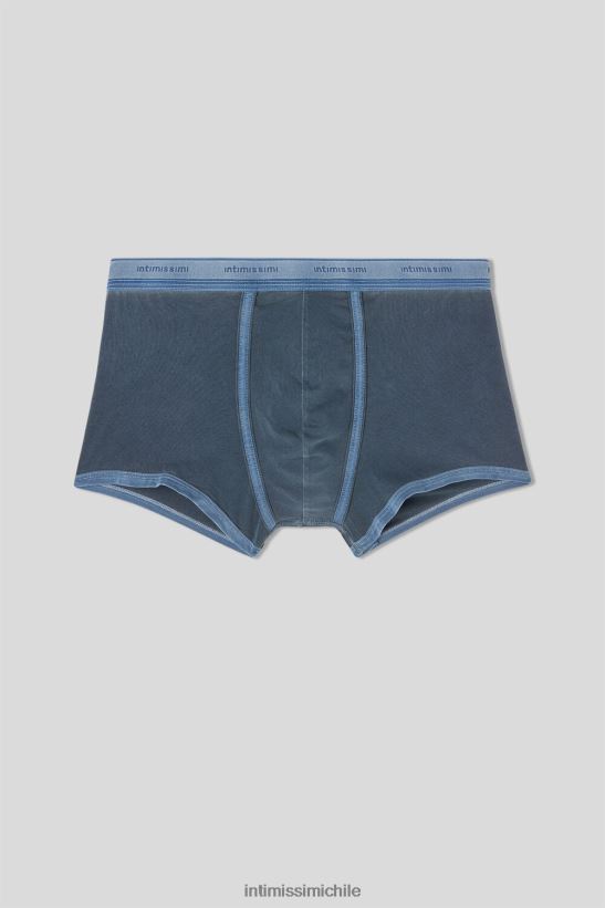 Intimissimi Boxers de algodón supima fresco natural con logo. hombres 394j-blu gas del ropa interior L4BXFJ6