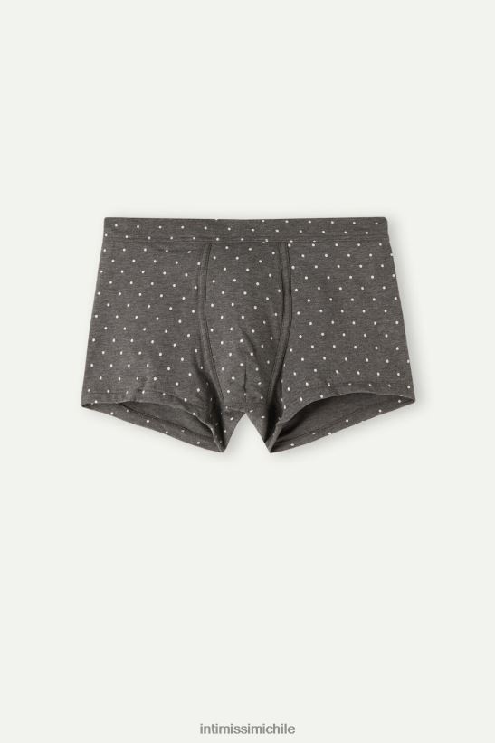 Intimissimi boxer de lunares de algodón supima elástico hombres 063j-estampado lunares gris antracita melange ropa interior L4BXFJ62