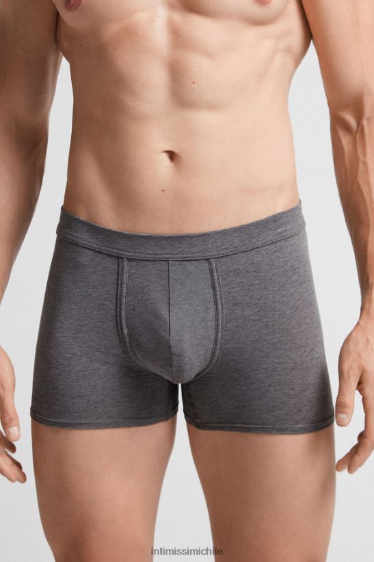 Intimissimi boxers algodón supima fresco natural hombres 5227-gris carbón melange ropa interior L4BXFJ51