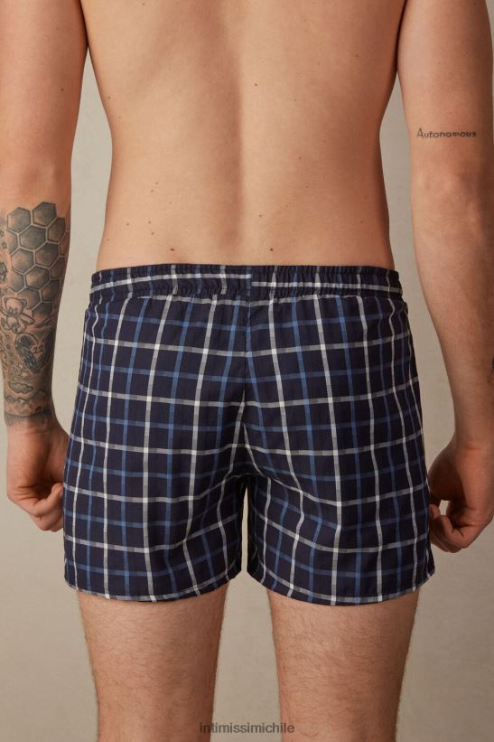 Intimissimi boxers con detalles estampados hombres 169j-cheque azul ropa interior L4BXFJ44