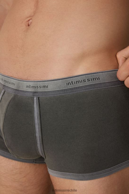 Intimissimi boxers de algodón supima elástico teñido en prenda hombres 862i-negro ropa interior L4BXFJ82