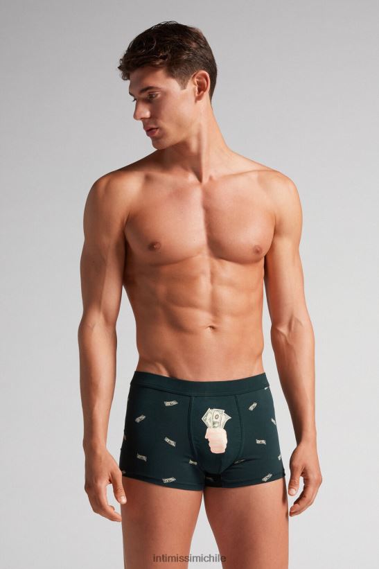 Intimissimi boxers de dinero de algodón supima fresco natural hombres 370j-verde scuro st.soldi ropa interior L4BXFJ2
