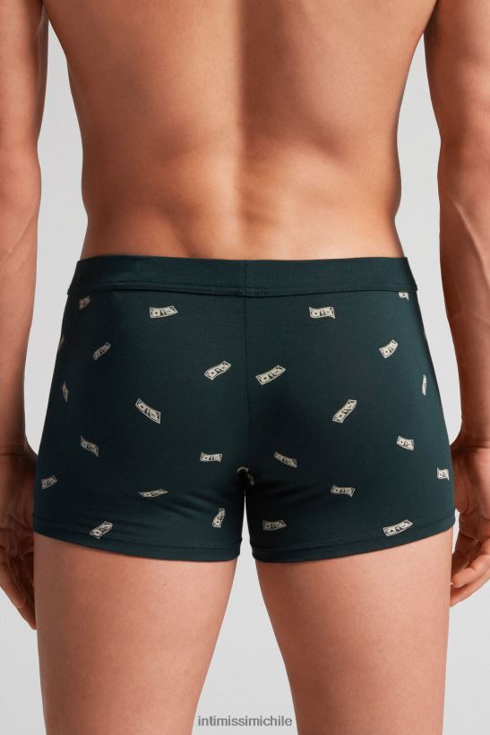 Intimissimi boxers de dinero de algodón supima fresco natural hombres 370j-verde scuro st.soldi ropa interior L4BXFJ2