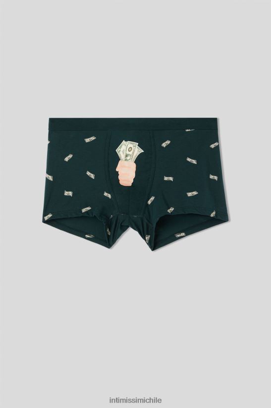 Intimissimi boxers de dinero de algodón supima fresco natural hombres 370j-verde scuro st.soldi ropa interior L4BXFJ2
