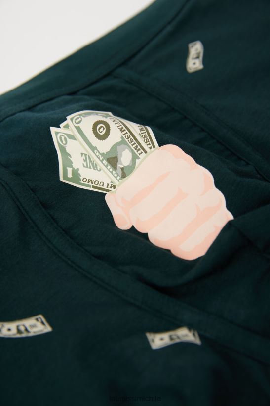 Intimissimi boxers de dinero de algodón supima fresco natural hombres 370j-verde scuro st.soldi ropa interior L4BXFJ2