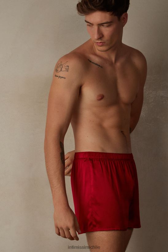 Intimissimi boxers de seda hombres 1473-rojo ropa interior L4BXFJ90