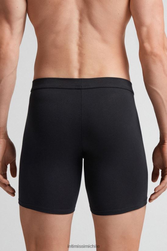 Intimissimi boxers largos de algodón supima elásticos hombres 019-negro ropa interior L4BXFJ57