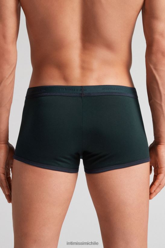 Intimissimi calzoncillos tipo bóxer de algodón supima elástico con detalle de logo hombres 380j-verde scuro/blu notte ropa interior L4BXFJ11
