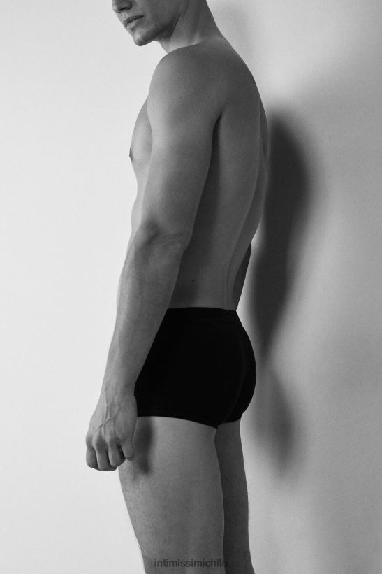 Intimissimi calzoncillos tipo bóxer de algodón supima elástico con detalle de logo hombres 386i-negro/negro ropa interior L4BXFJ115
