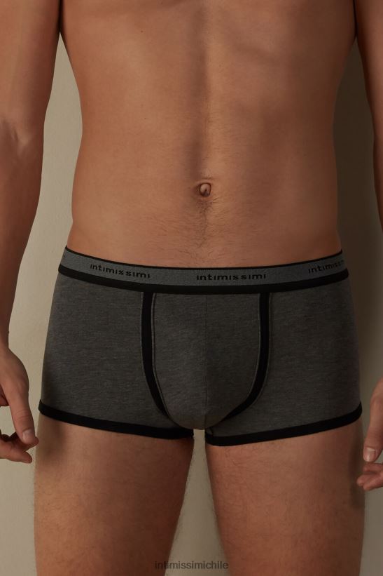 Intimissimi calzoncillos tipo bóxer de algodón supima elástico con detalle de logo hombres 543i-mezcla gris grafito/negro ropa interior L4BXFJ91