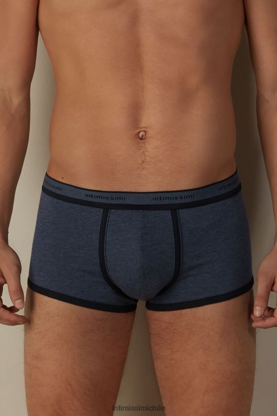Intimissimi calzoncillos tipo bóxer de algodón supima elástico con detalle de logo hombres 845i-mezcla azul denim/azul medianoche ropa interior L4BXFJ84