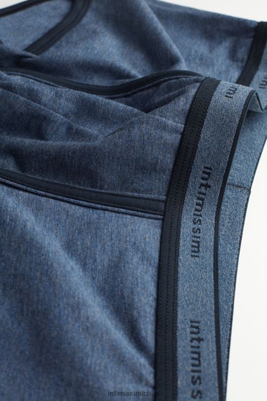 Intimissimi calzoncillos tipo bóxer de algodón supima elástico con detalle de logo hombres 845i-mezcla azul denim/azul medianoche ropa interior L4BXFJ84