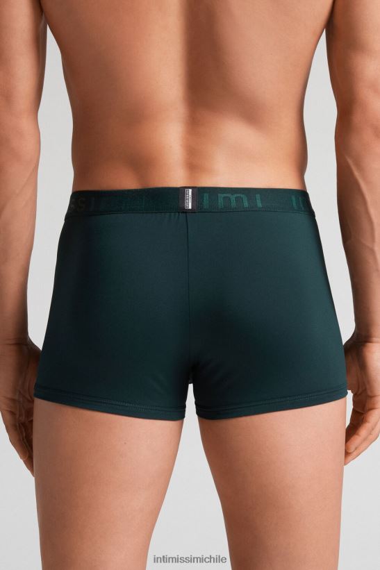 Intimissimi calzoncillos tipo bóxer de microfibra con logo hombres 132j-verde oscuro ropa interior L4BXFJ15