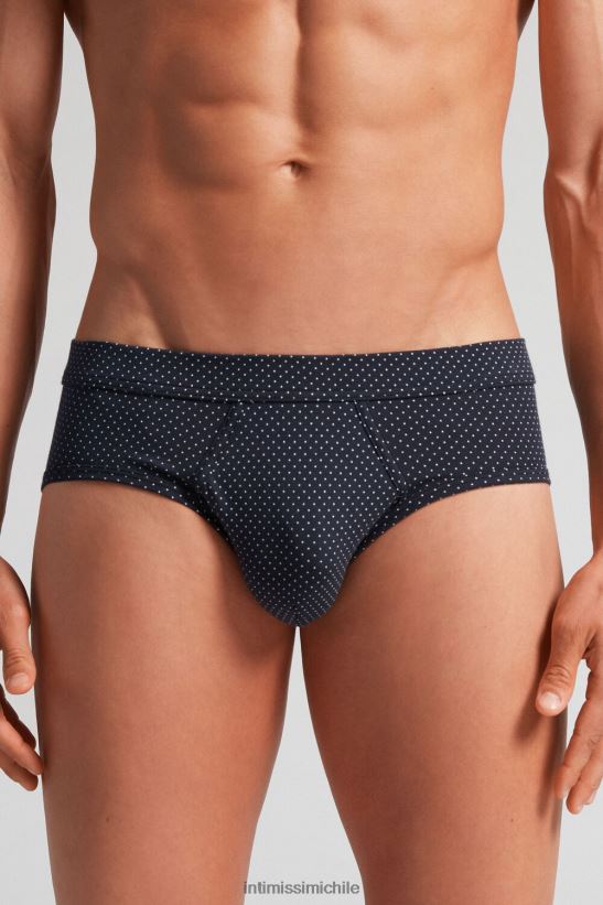 Intimissimi Braguita algodón supima micro lunares natural fresco hombres 364j-blu notte st.pois bianco ropa interior L4BXFJ5