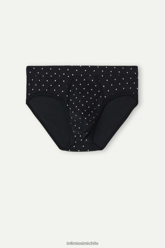 Intimissimi braguita de algodón supima elástico con lunares hombres 062j-nero sello pois ropa interior L4BXFJ65