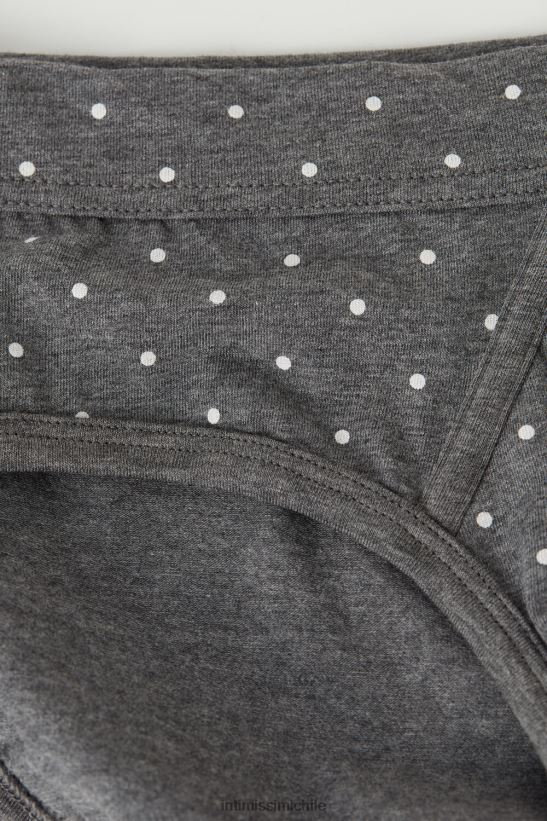 Intimissimi braguita de algodón supima elástico con lunares hombres 063j-estampado lunares gris antracita melange ropa interior L4BXFJ63