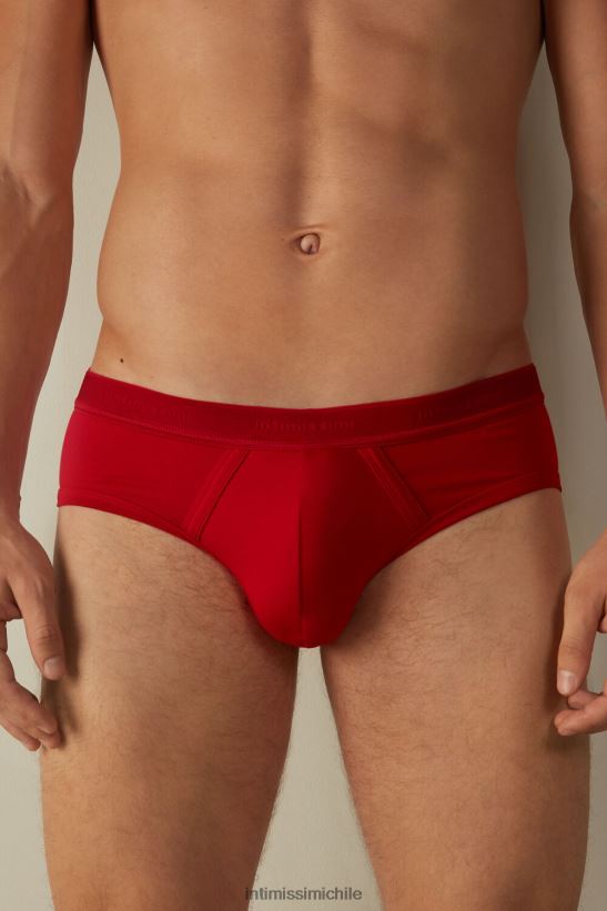 Intimissimi calzoncillos de algodón supima elástico con detalle de logo hombres 5222-rojo intenso/rojo ropa interior L4BXFJ99