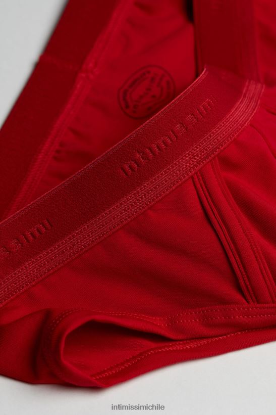 Intimissimi calzoncillos de algodón supima elástico con detalle de logo hombres 5222-rojo intenso/rojo ropa interior L4BXFJ99