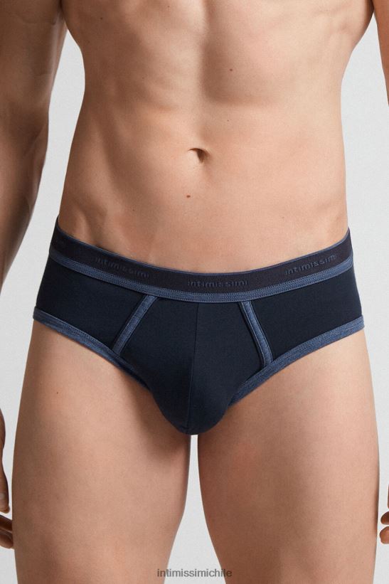 Intimissimi calzoncillos de algodón supima elástico con detalle de logo hombres 844i-mezcla azul medianoche/azul denim ropa interior L4BXFJ87