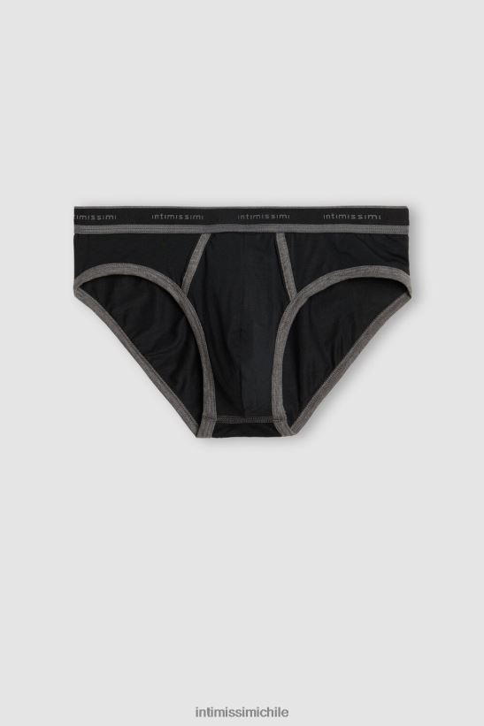 Intimissimi calzoncillos de algodón supima elástico con detalle de logo hombres Mezcla 385i-negro/grafito ropa interior L4BXFJ112