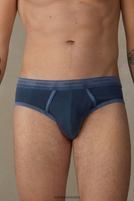 Intimissimi calzoncillos de algodón supima elástico teñido en prenda hombres 864i-azul oscuro ropa interior L4BXFJ81