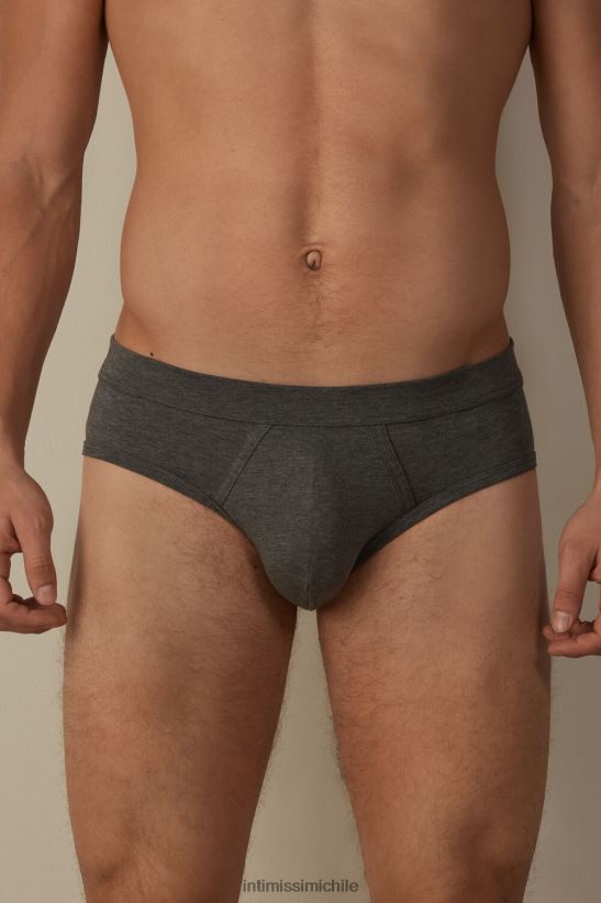Intimissimi calzoncillos de algodón supima hombres 5227-gris carbón melange ropa interior L4BXFJ139