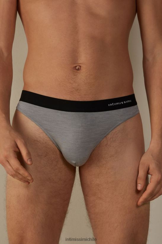 Intimissimi tanga de microfibra con detalle de logo hombres 9958-mezcla gris claro ropa interior L4BXFJ132