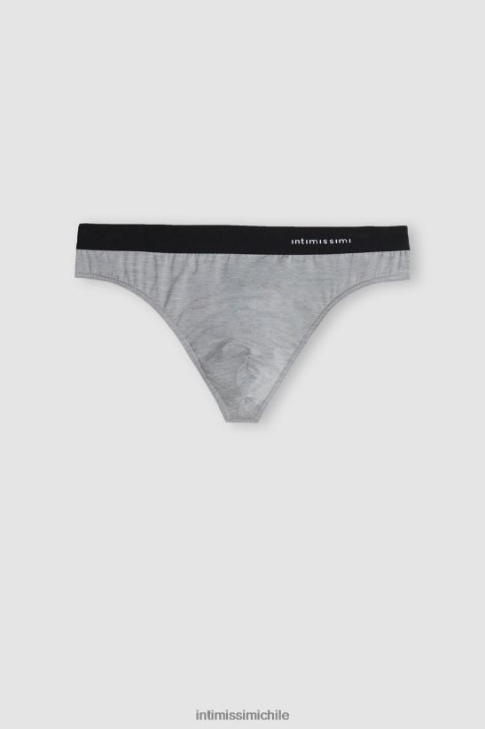 Intimissimi tanga de microfibra con detalle de logo hombres 9958-mezcla gris claro ropa interior L4BXFJ132