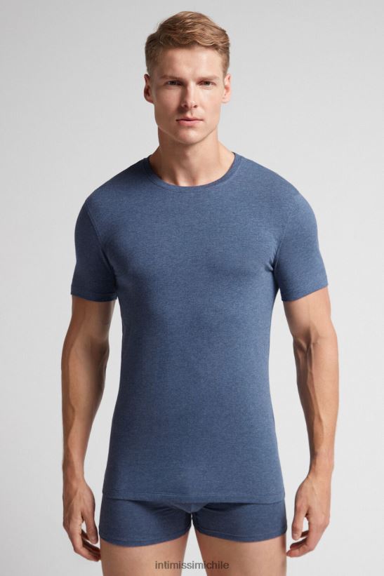 Intimissimi camiseta de algodón supima elástico hombres 5210-mezcla azul denim vestir L4BXFJ267
