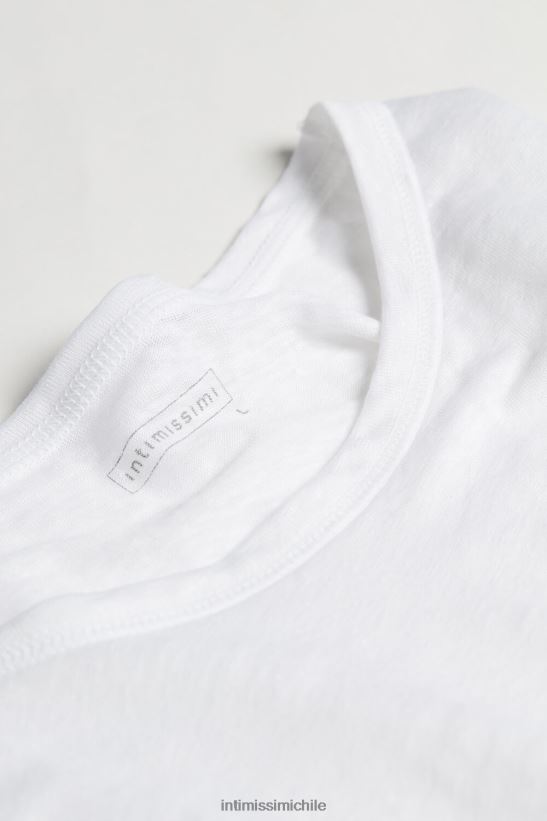 Intimissimi camiseta de lino de manga corta hombres 001-blanco vestir L4BXFJ223