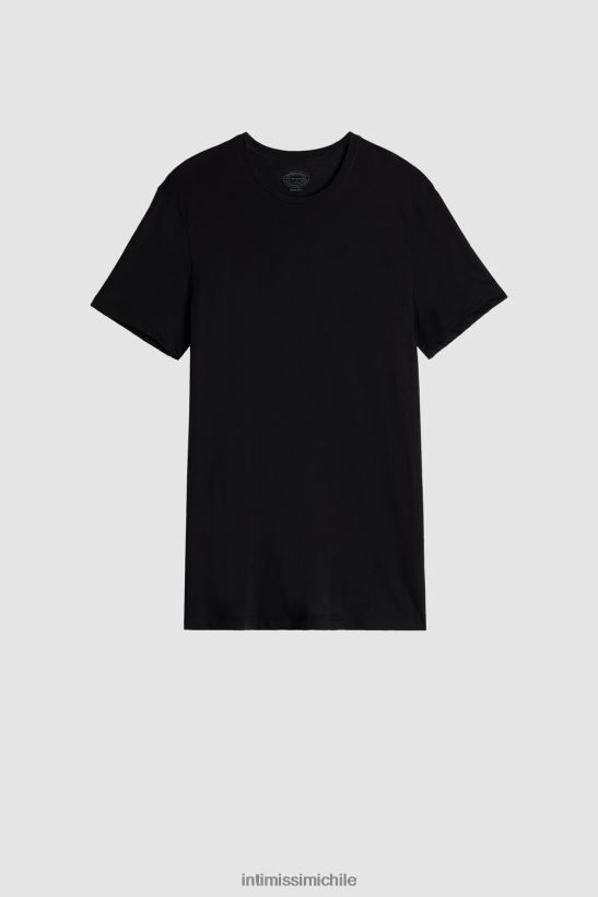 Intimissimi camiseta de manga corta y cuello redondo de algodón supima extrafino hombres 019-negro vestir L4BXFJ289
