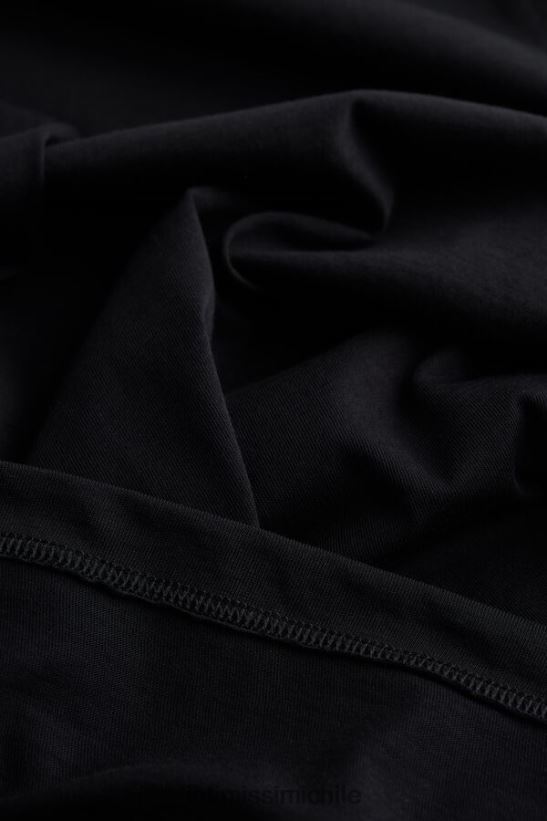 Intimissimi camiseta de manga corta y cuello redondo de algodón supima extrafino hombres 019-negro vestir L4BXFJ289